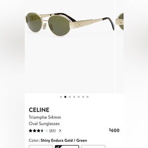 Celine gold sunglasses